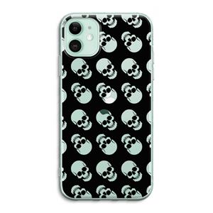 CaseCompany Musketon Skulls: iPhone 11 Transparant Hoesje