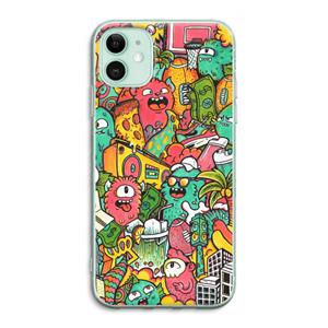 CaseCompany Vexx City: iPhone 11 Transparant Hoesje