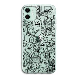 CaseCompany Vexx Black City : iPhone 11 Transparant Hoesje