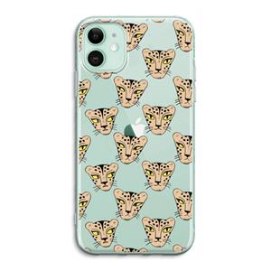 CaseCompany Tijger: iPhone 11 Transparant Hoesje
