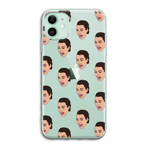 CaseCompany Ugly Cry Call: iPhone 11 Transparant Hoesje