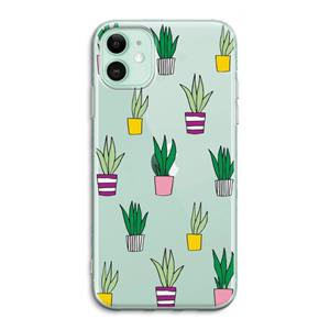 CaseCompany Sanseveria: iPhone 11 Transparant Hoesje