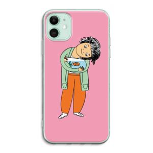 CaseCompany Visknuffel: iPhone 11 Transparant Hoesje