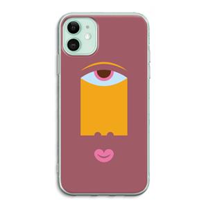 CaseCompany Mono V: iPhone 11 Transparant Hoesje