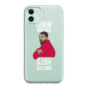 CaseCompany Sleigh Bells Ring: iPhone 11 Transparant Hoesje
