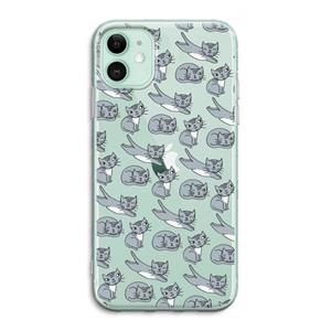 CaseCompany Poezen: iPhone 11 Transparant Hoesje