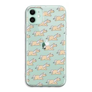 CaseCompany Ponys: iPhone 11 Transparant Hoesje