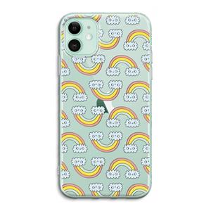 CaseCompany Regenboog: iPhone 11 Transparant Hoesje