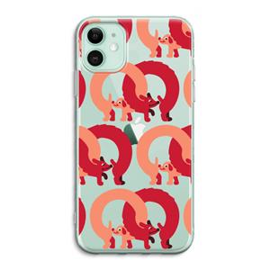 CaseCompany Dogs: iPhone 11 Transparant Hoesje