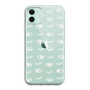 CaseCompany Eye pattern #3: iPhone 11 Transparant Hoesje