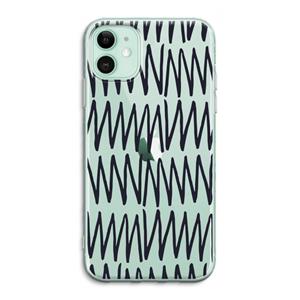 CaseCompany Marrakech Zigzag: iPhone 11 Transparant Hoesje