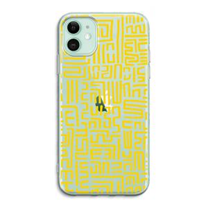 CaseCompany Majorelle Blue Print: iPhone 11 Transparant Hoesje