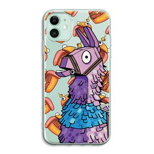 CaseCompany Loot Burger: iPhone 11 Transparant Hoesje
