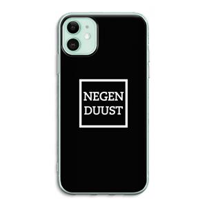CaseCompany Negenduust black: iPhone 11 Transparant Hoesje