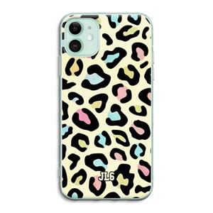 CaseCompany Leopard pattern: iPhone 11 Transparant Hoesje