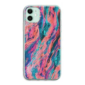 CaseCompany Electric Times: iPhone 11 Transparant Hoesje