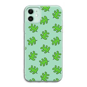 CaseCompany Groene blaadjes: iPhone 11 Transparant Hoesje