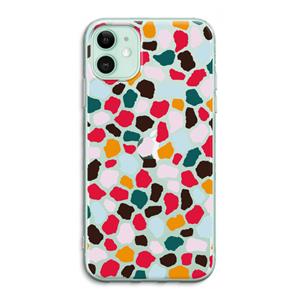 CaseCompany Colored Giraffe: iPhone 11 Transparant Hoesje