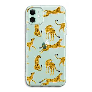 CaseCompany Luipaard: iPhone 11 Transparant Hoesje
