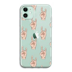 CaseCompany Rock: iPhone 11 Transparant Hoesje