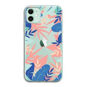 CaseCompany Tropisch: iPhone 11 Transparant Hoesje