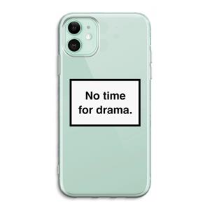 CaseCompany No drama: iPhone 11 Transparant Hoesje