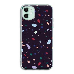 CaseCompany Dark Rounded Terrazzo: iPhone 11 Transparant Hoesje