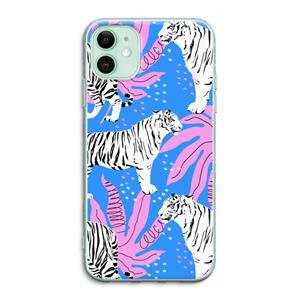 CaseCompany Tijger: iPhone 11 Transparant Hoesje