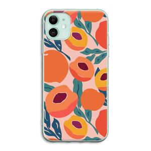 CaseCompany Perzik: iPhone 11 Transparant Hoesje