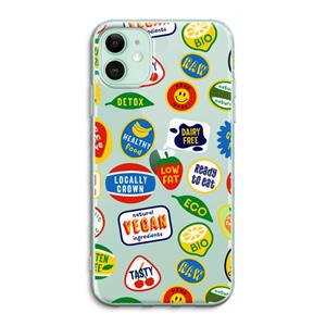 CaseCompany Fruitsticker: iPhone 11 Transparant Hoesje
