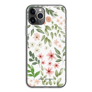CaseCompany Botanical sweet flower heaven: iPhone 11 Pro Transparant Hoesje