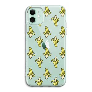CaseCompany Bananas: iPhone 11 Transparant Hoesje