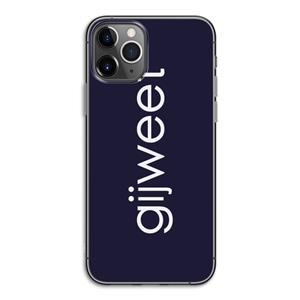 CaseCompany Gijweet: iPhone 11 Pro Transparant Hoesje