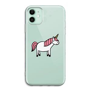 CaseCompany Eenhoorn: iPhone 11 Transparant Hoesje