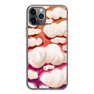 CaseCompany Katoen Wolken: iPhone 11 Pro Transparant Hoesje