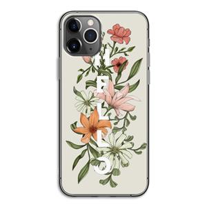 CaseCompany Hello bloemen: iPhone 11 Pro Transparant Hoesje