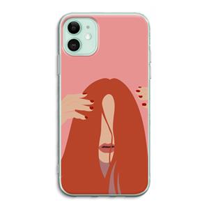 CaseCompany Woke up like this: iPhone 11 Transparant Hoesje
