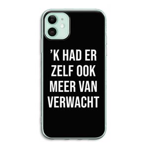 CaseCompany Meer verwacht - Zwart: iPhone 11 Transparant Hoesje