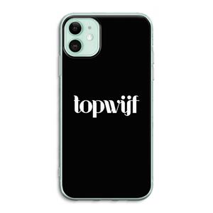 CaseCompany Topwijf Zwart: iPhone 11 Transparant Hoesje