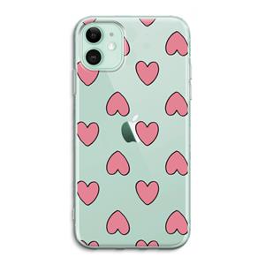 CaseCompany Ondersteboven verliefd: iPhone 11 Transparant Hoesje