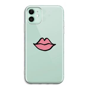 CaseCompany Kusje: iPhone 11 Transparant Hoesje