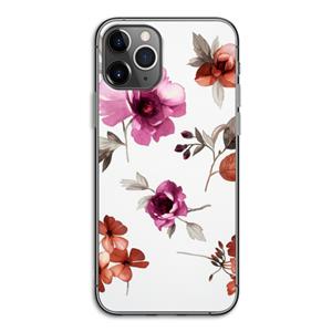 CaseCompany Geschilderde bloemen: iPhone 11 Pro Transparant Hoesje