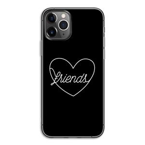 CaseCompany Friends heart black: iPhone 11 Pro Transparant Hoesje