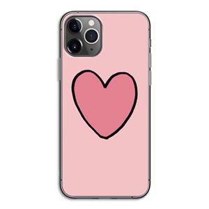 CaseCompany Hartje: iPhone 11 Pro Transparant Hoesje