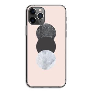 CaseCompany Marmeren cirkels: iPhone 11 Pro Transparant Hoesje