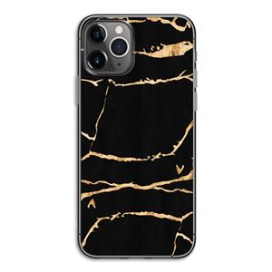 CaseCompany Gouden marmer: iPhone 11 Pro Transparant Hoesje