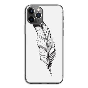 CaseCompany Pluim: iPhone 11 Pro Transparant Hoesje