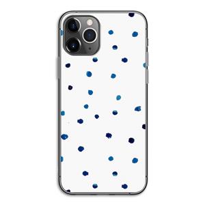 CaseCompany Blauwe stippen: iPhone 11 Pro Transparant Hoesje