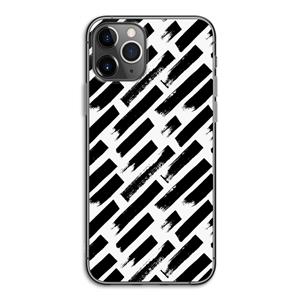 CaseCompany Zwarte vegen: iPhone 11 Pro Transparant Hoesje