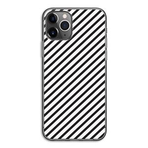 CaseCompany Strepen zwart-wit: iPhone 11 Pro Transparant Hoesje